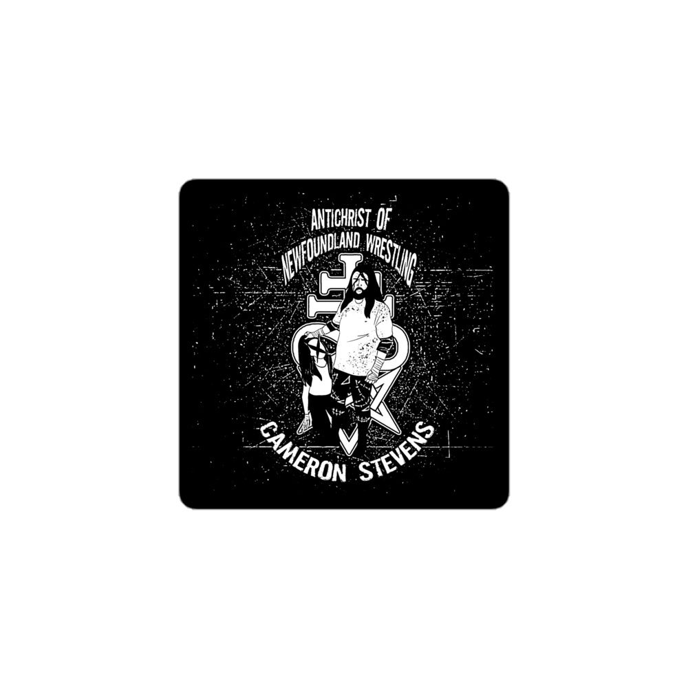 Cameron Stevens "Antichrist Cartoon (B/W)" Bubble-free stickers