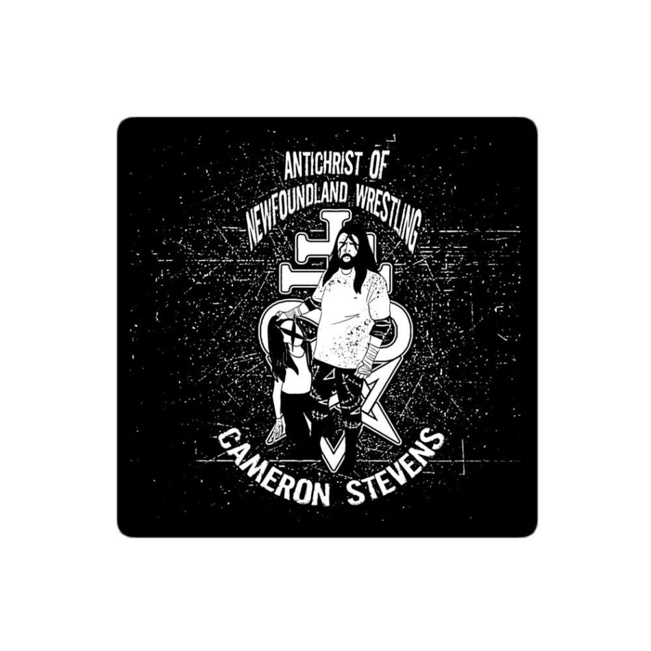 Cameron Stevens "Antichrist Cartoon (B/W)" Bubble-free stickers