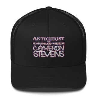 Cameron Stevens "Antichrist of Newfoundland Wrestling Text" Trucker Hat