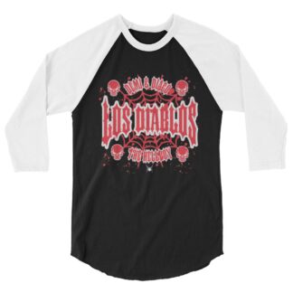 Vampyre Diago Diablo "LOS DIABLOS web brand logo" 3/4 sleeve raglan shirt