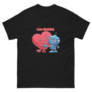 Gary Stryder "Cartoon Robot and Heart Hugging" Short Sleeve Unisex t-shirt