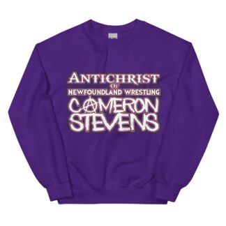 Cameron Stevens "Antichrist of Newfoundland Wrestling Text" Unisex Sweatshirt