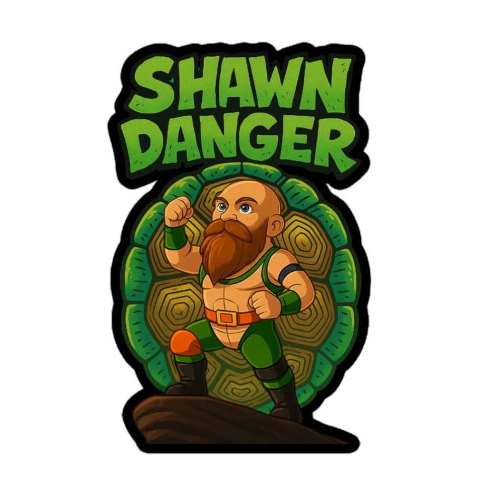 Shawn Danger "Super Turtle" Bubble-free stickers