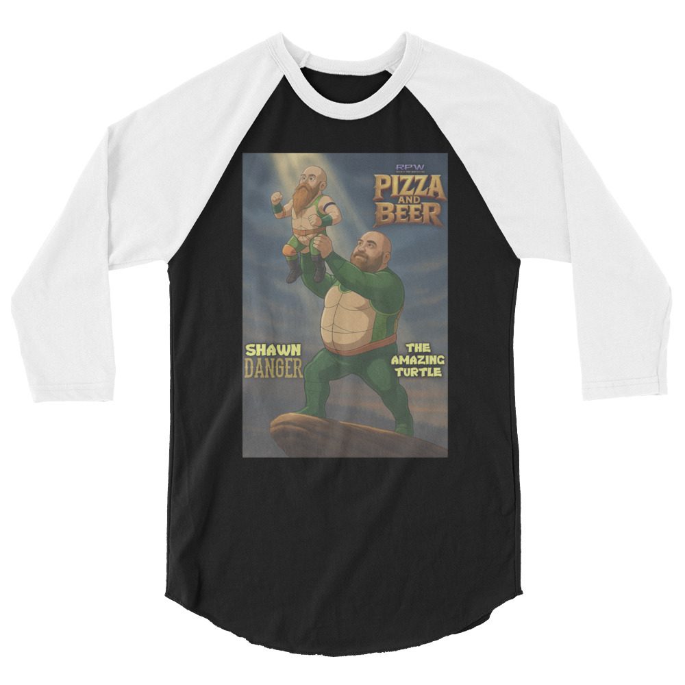 Shawn Danger "The Amazing Turtle" 3/4 sleeve raglan shirt