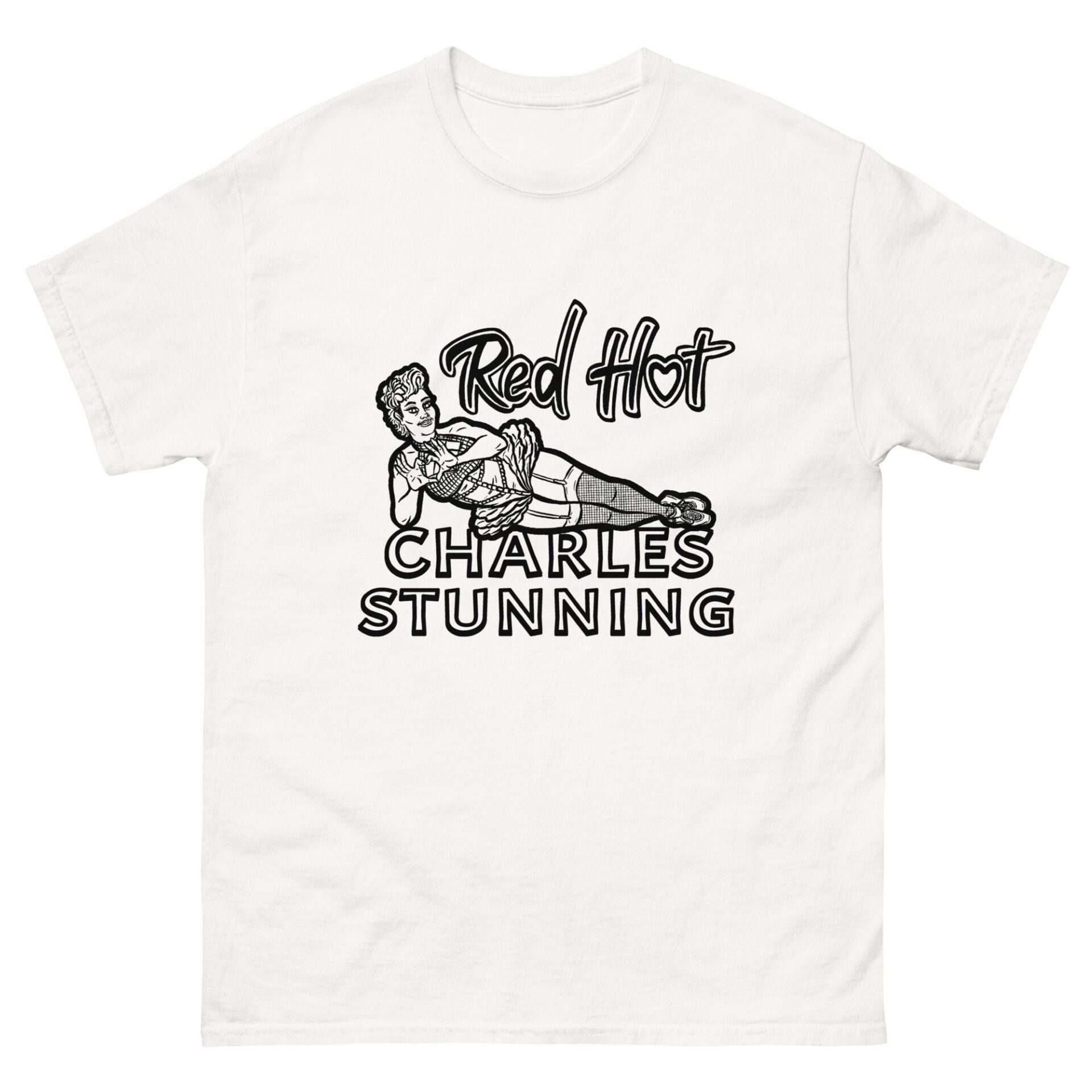Charles Stunning "Red Hot Charles Stunning" Short Sleeve Unisex t-shirt
