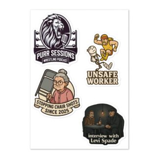 Purr Sessions Wrestling Podcast "Purr Sessions Sticker Bulk 2" Sticker sheet
