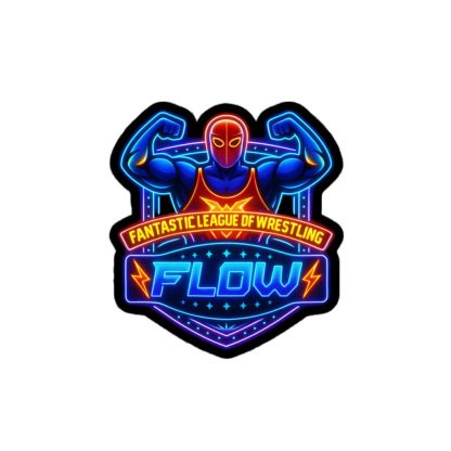 Fantastic League of Wrestling "Neon FLOW" Bubble-free stickers