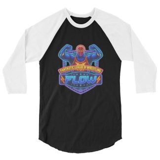 Fantastic League of Wrestling "Neon FLOW" 3/4 sleeve raglan shirt