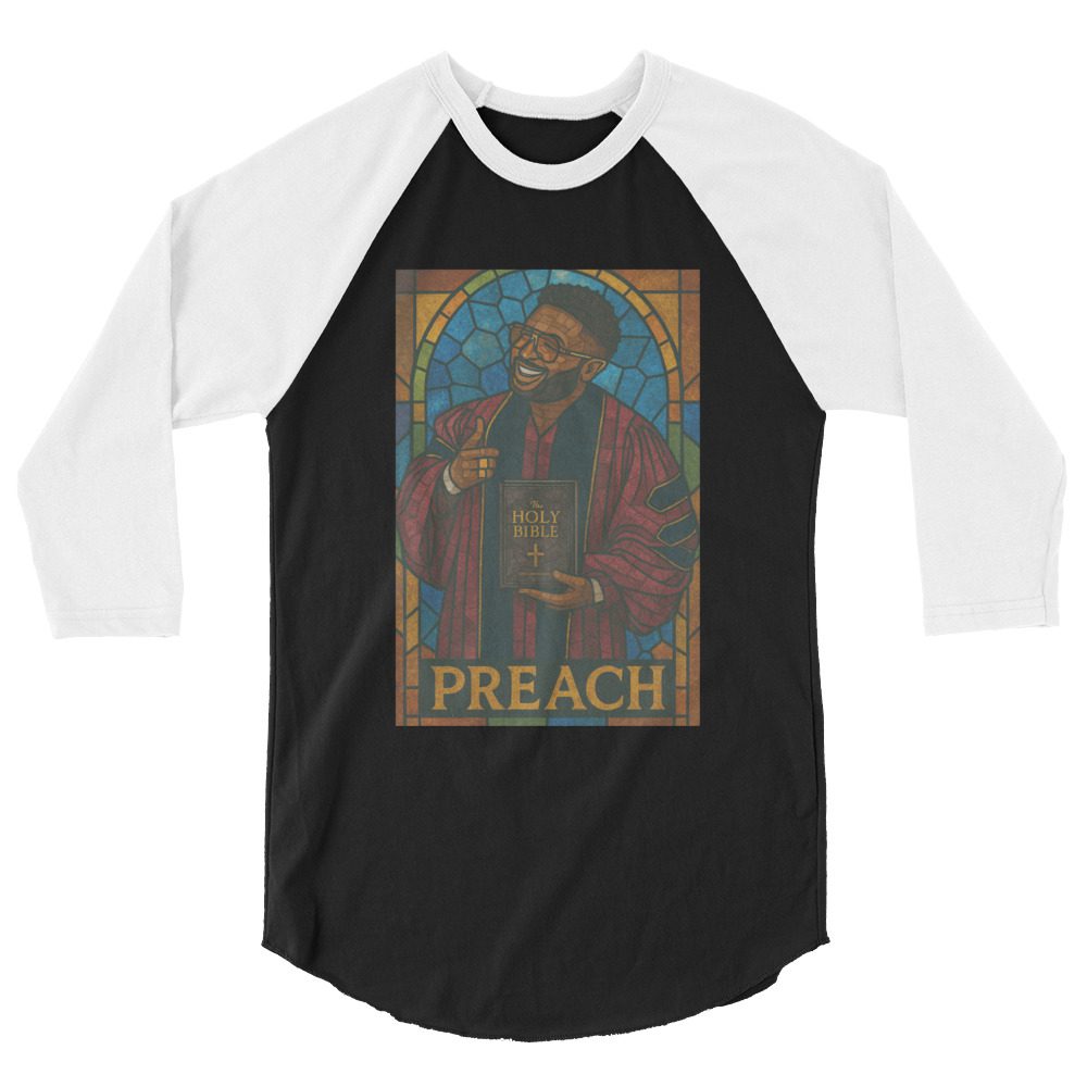 Elijah Thomas III "Stained-Glass" 3/4 sleeve raglan shirt