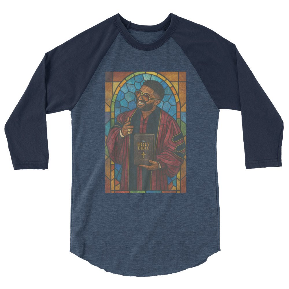 Elijah Thomas III "Glass Preach" 3/4 sleeve raglan shirt