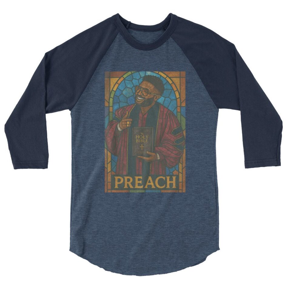 Elijah Thomas III "Stained-Glass" 3/4 sleeve raglan shirt