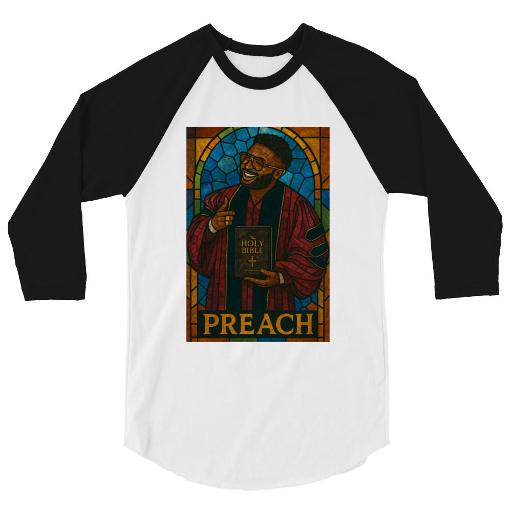 Elijah Thomas III "Stained-Glass" 3/4 sleeve raglan shirt