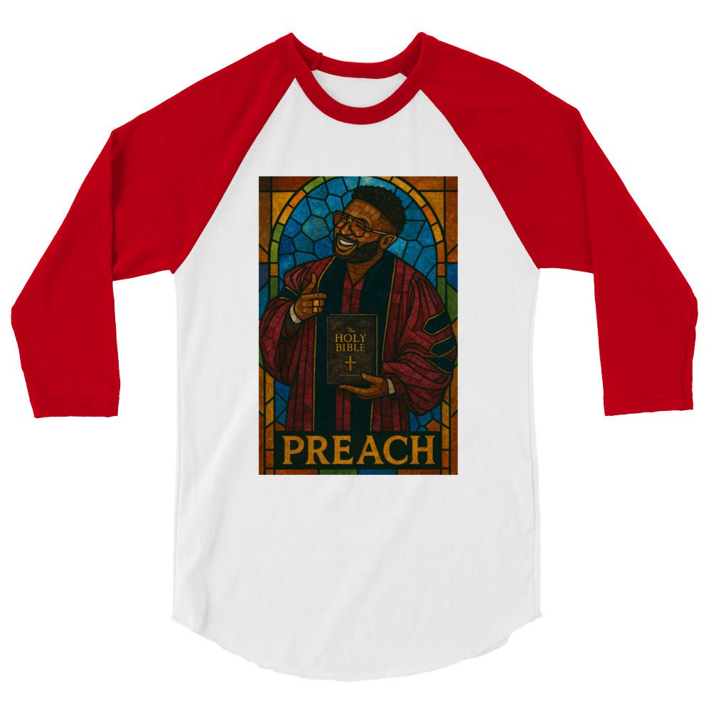 Elijah Thomas III "Stained-Glass" 3/4 sleeve raglan shirt