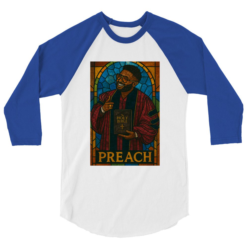 Elijah Thomas III "Stained-Glass" 3/4 sleeve raglan shirt