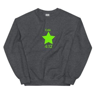 Cole 4:12 "The All-New Cole 4:12 Light Green Logo" Unisex Sweatshirt