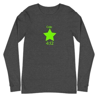 Cole 4:12 "The All-New Cole 4:12 Light Green Logo" Unisex Long Sleeve Shirt