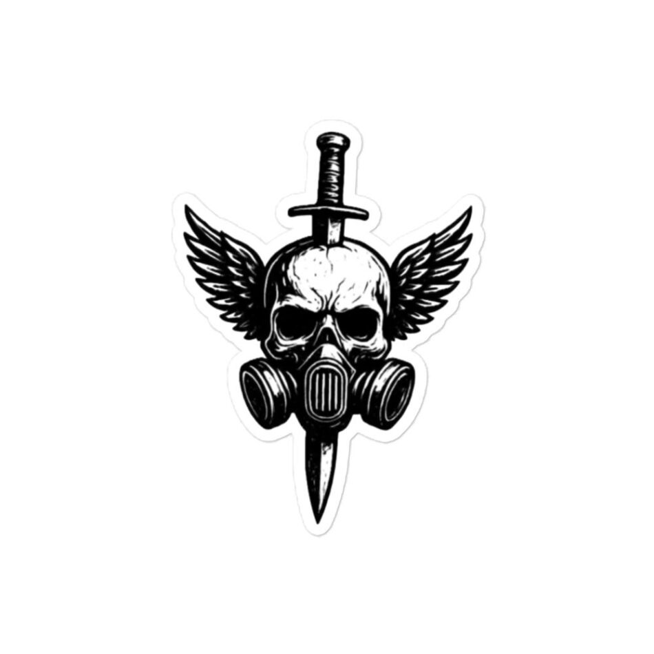 Steven Grim "Skull+Dagger" Bubble-free stickers