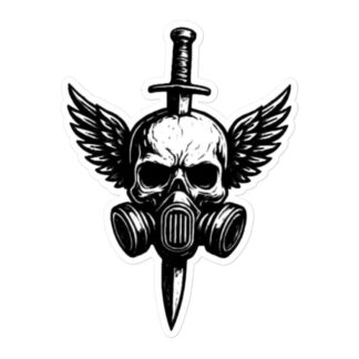 Steven Grim "Skull+Dagger" Bubble-free stickers