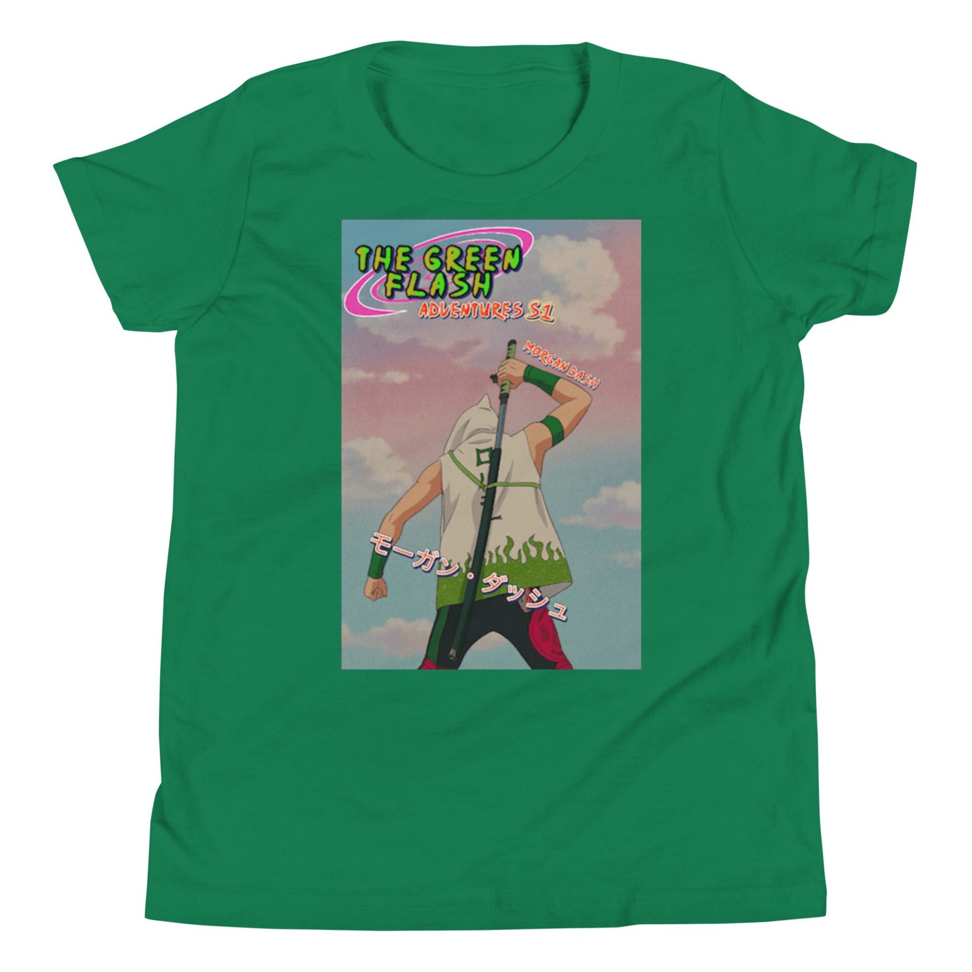 Morgan Dash "Green Flash Adventures ver. 2" Youth Short Sleeve T-Shirt