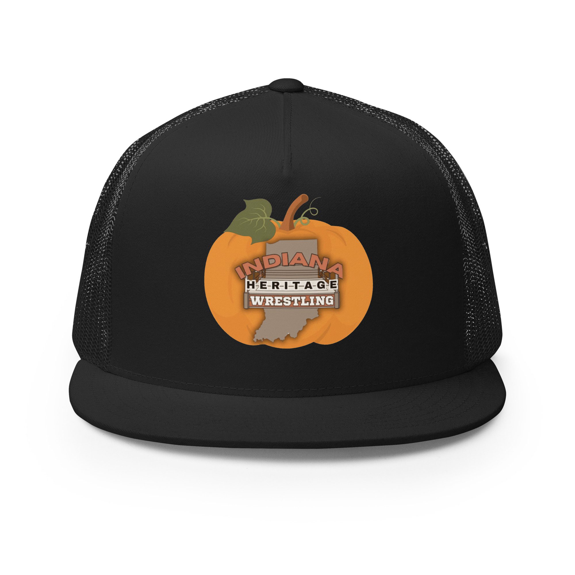 Indiana Heritage Wrestling "Indiana Heritage Halloween Pumpkin" Trucker Hat