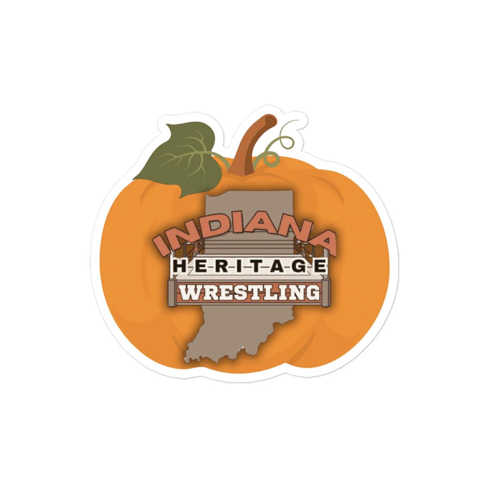 Indiana Heritage Wrestling "Indiana Heritage Halloween Pumpkin" Bubble-free stickers