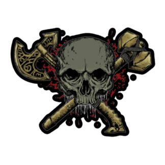 Scott Patterson "Gold Skulls & Axes" Bubble-free stickers