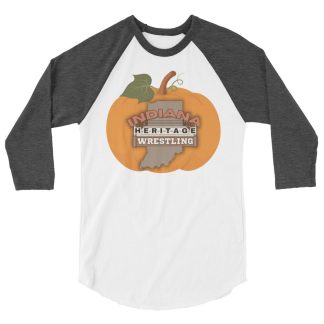Indiana Heritage Wrestling "Indiana Heritage Halloween Pumpkin" 3/4 sleeve raglan shirt