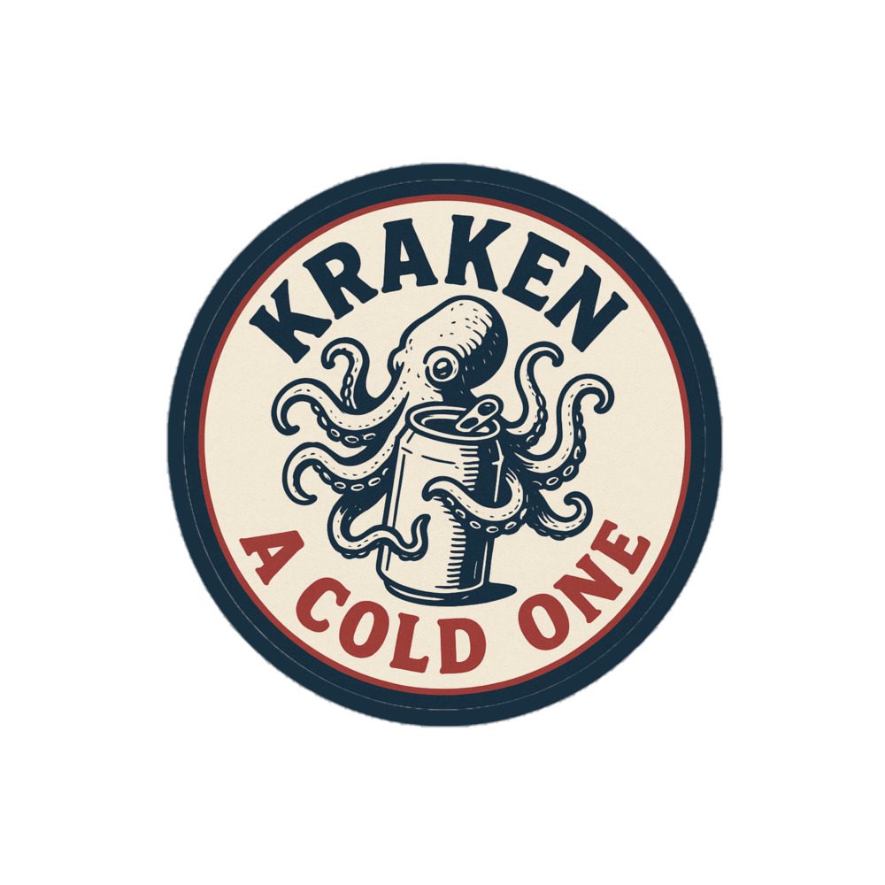 Kraken a Cold One "Kraken a Cold One" Bubble-free stickers