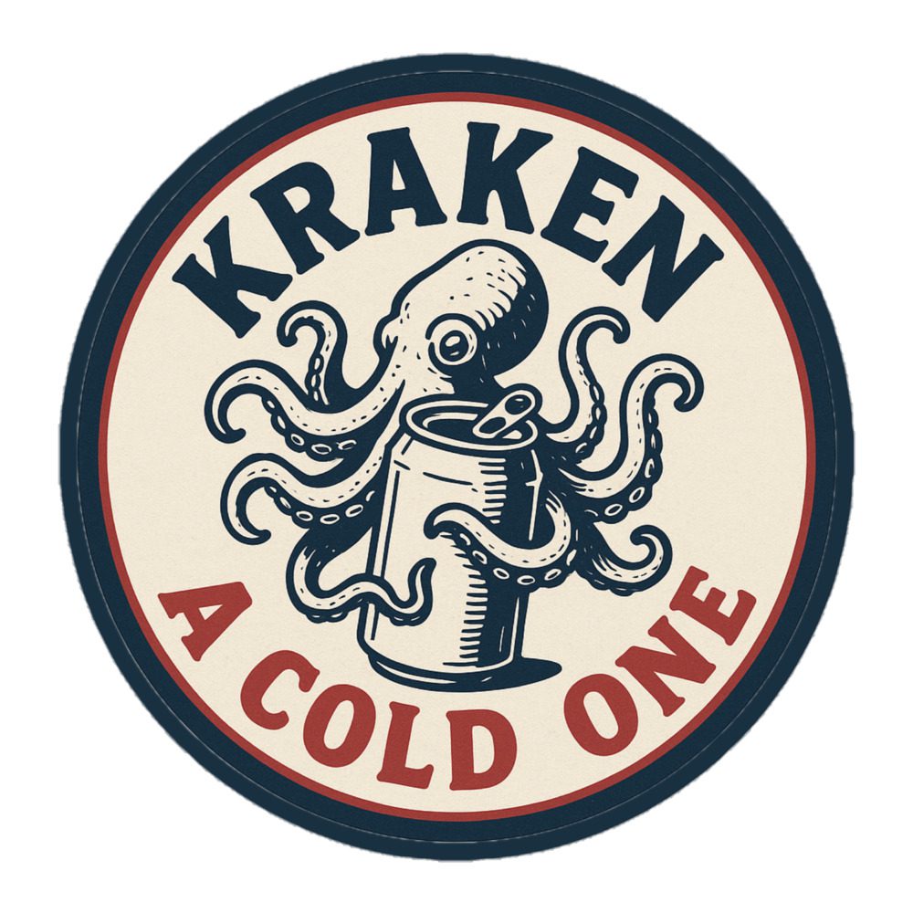 Kraken a Cold One "Kraken a Cold One" Bubble-free stickers