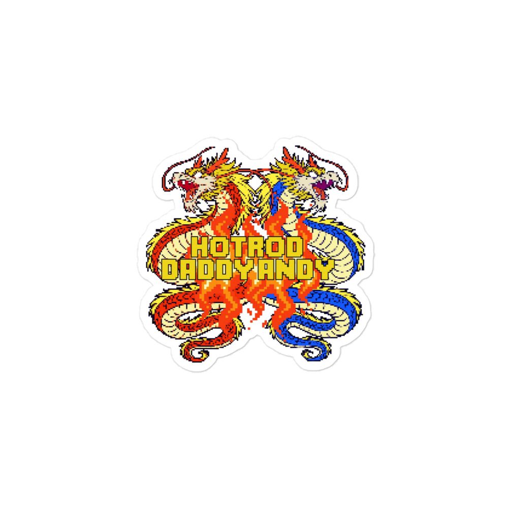 HOTROD DADDY ANDY "DOUBLE DRAGON BEYOND MAXIMUM" Bubble-free stickers