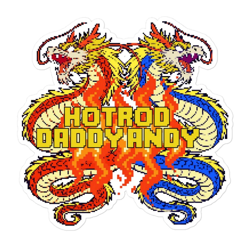 HOTROD DADDY ANDY "DOUBLE DRAGON BEYOND MAXIMUM" Bubble-free stickers