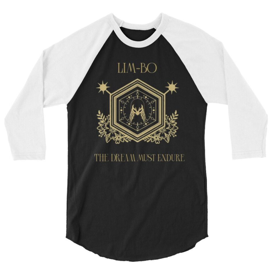 LIM-BO "Dream Must Endure" 3/4 sleeve raglan shirt