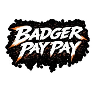 Badger Pay Pay "Fighter Font" Bubble-free stickers