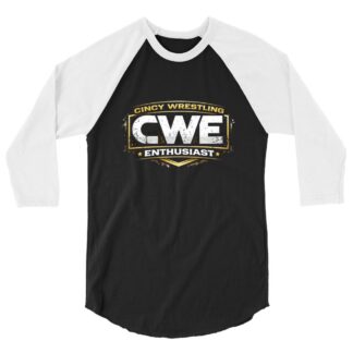 CincyWrestlingEnthusiast "CWE design 3" 3/4 sleeve raglan shirt