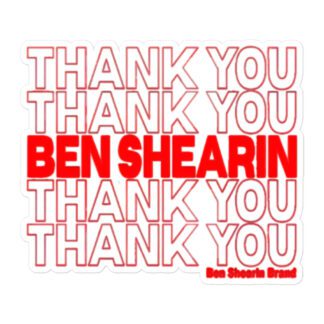 Ben Shearin "Thank You" Bubble-free stickers