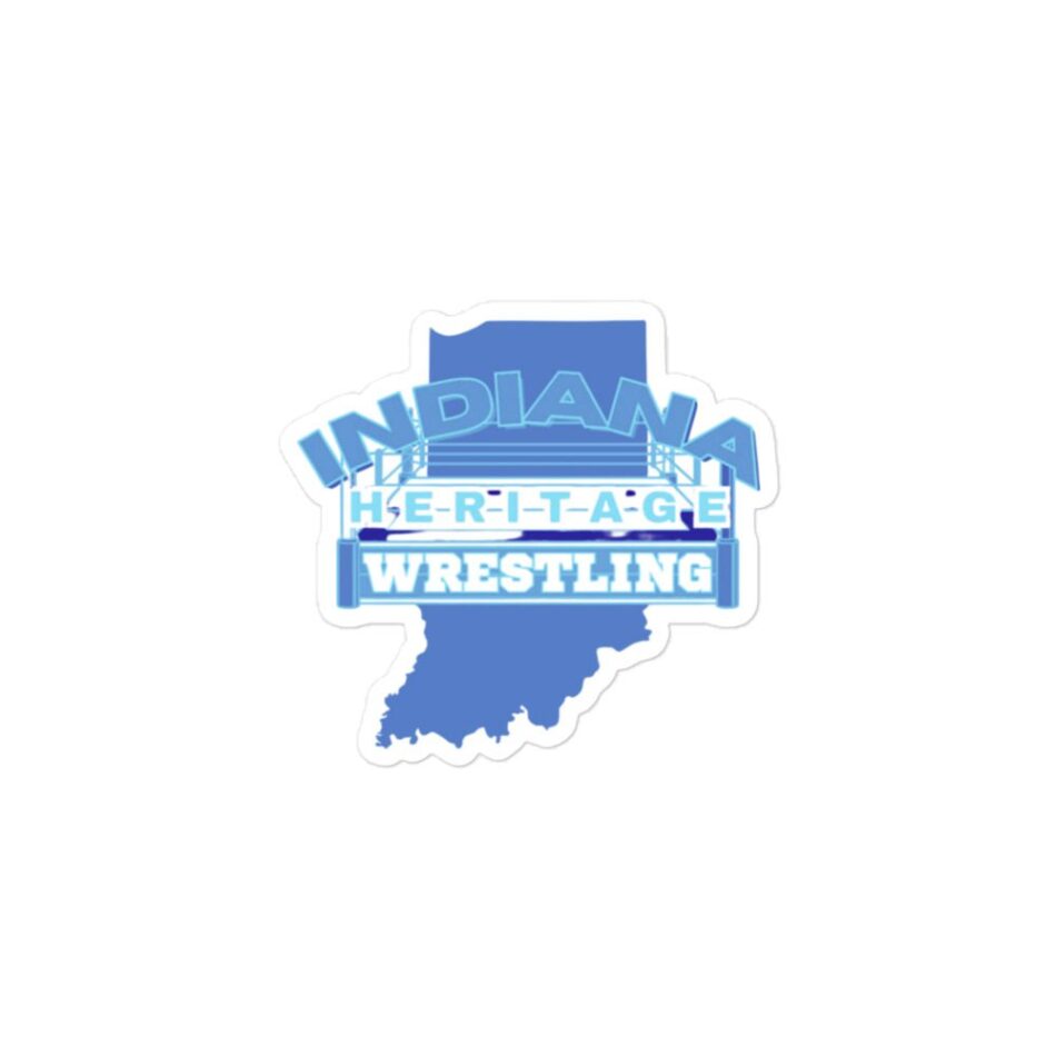 Indiana Heritage Wrestling "Blue Logo" Bubble-free stickers
