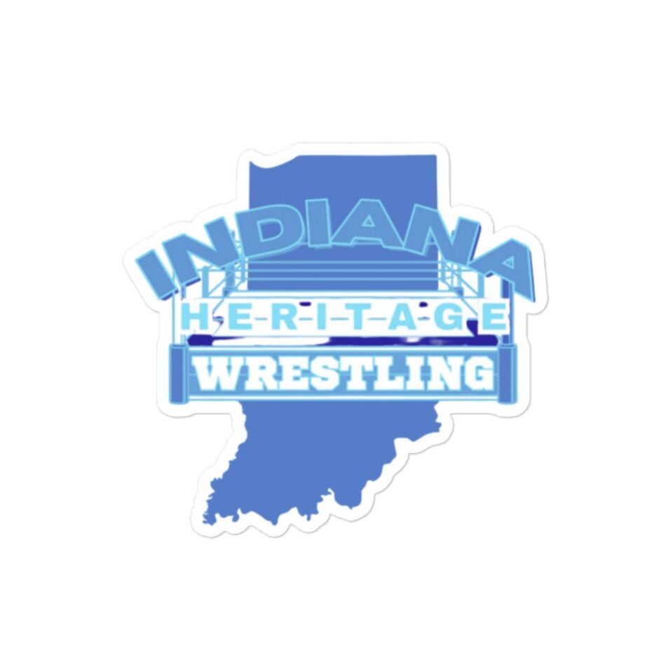 Indiana Heritage Wrestling "Blue Logo" Bubble-free stickers