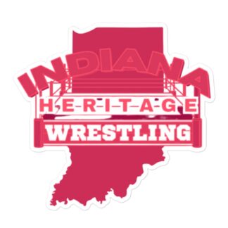 Indiana Heritage Wrestling "Red Logo" Bubble-free stickers