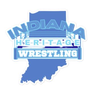 Indiana Heritage Wrestling "Blue Logo" Bubble-free stickers