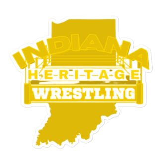 Indiana Heritage Wrestling "Gold Logo" Bubble-free stickers