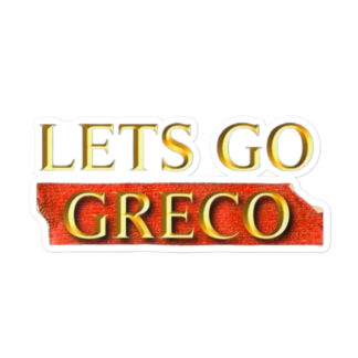 Alex Young "Lets Go Greco" Bubble-free stickers