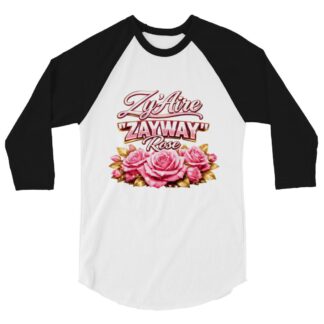 Zy’Aire Rose "ZayWay" 3/4 sleeve raglan shirt