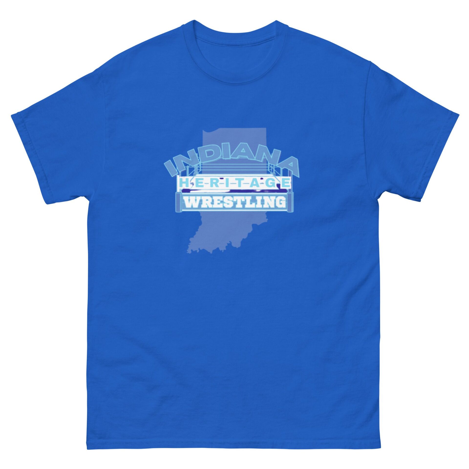 Indiana Heritage Wrestling "Blue Logo" Short Sleeve Unisex t-shirt