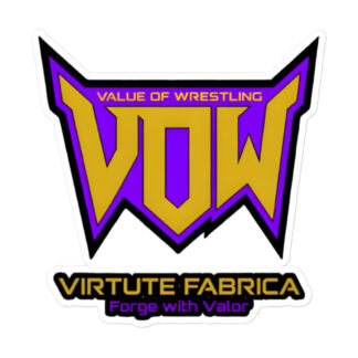Value of Wrestling "Forge with Valor" Bubble-free stickers