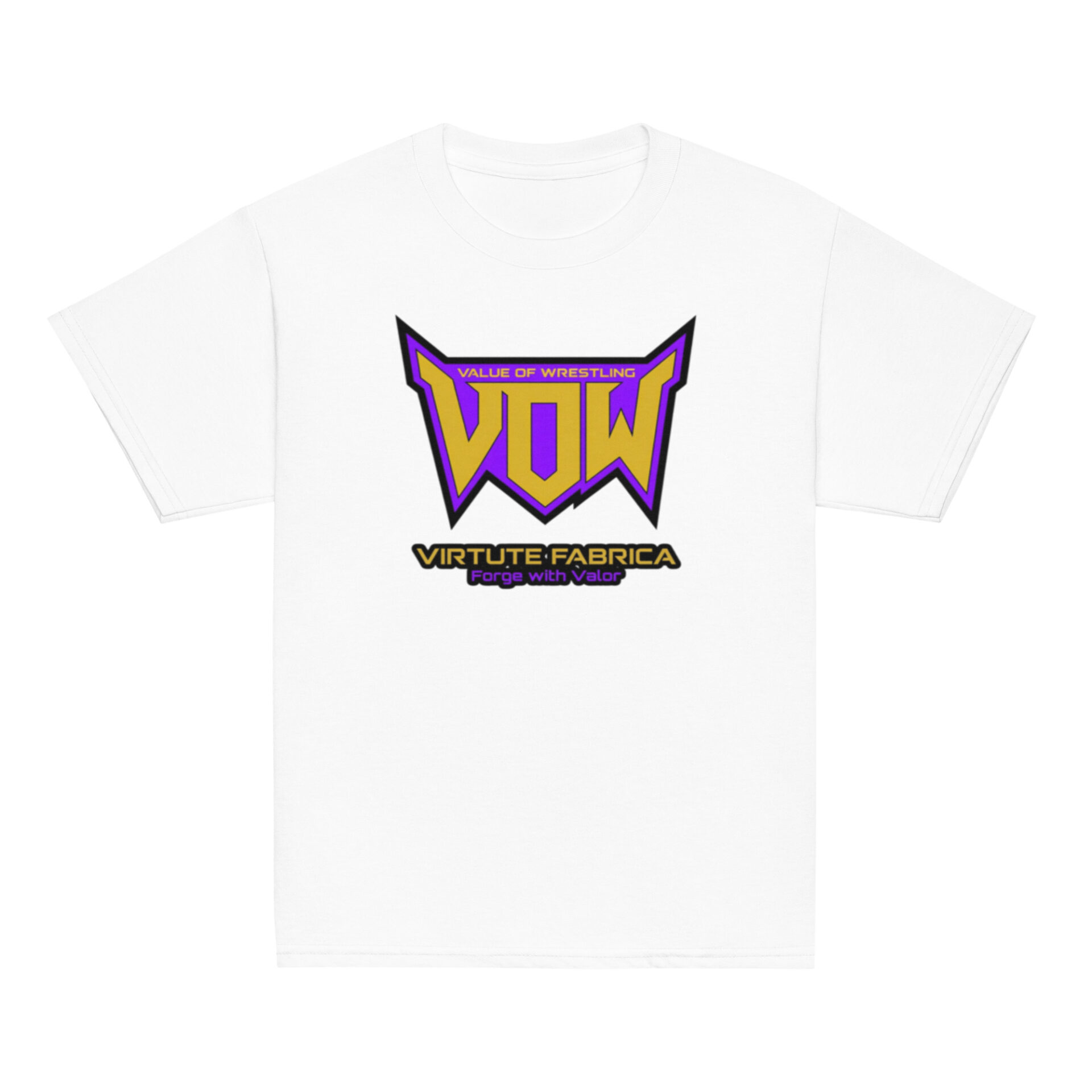 Value of Wrestling "Forge with Valor" Youth Short Sleeve t-shirt