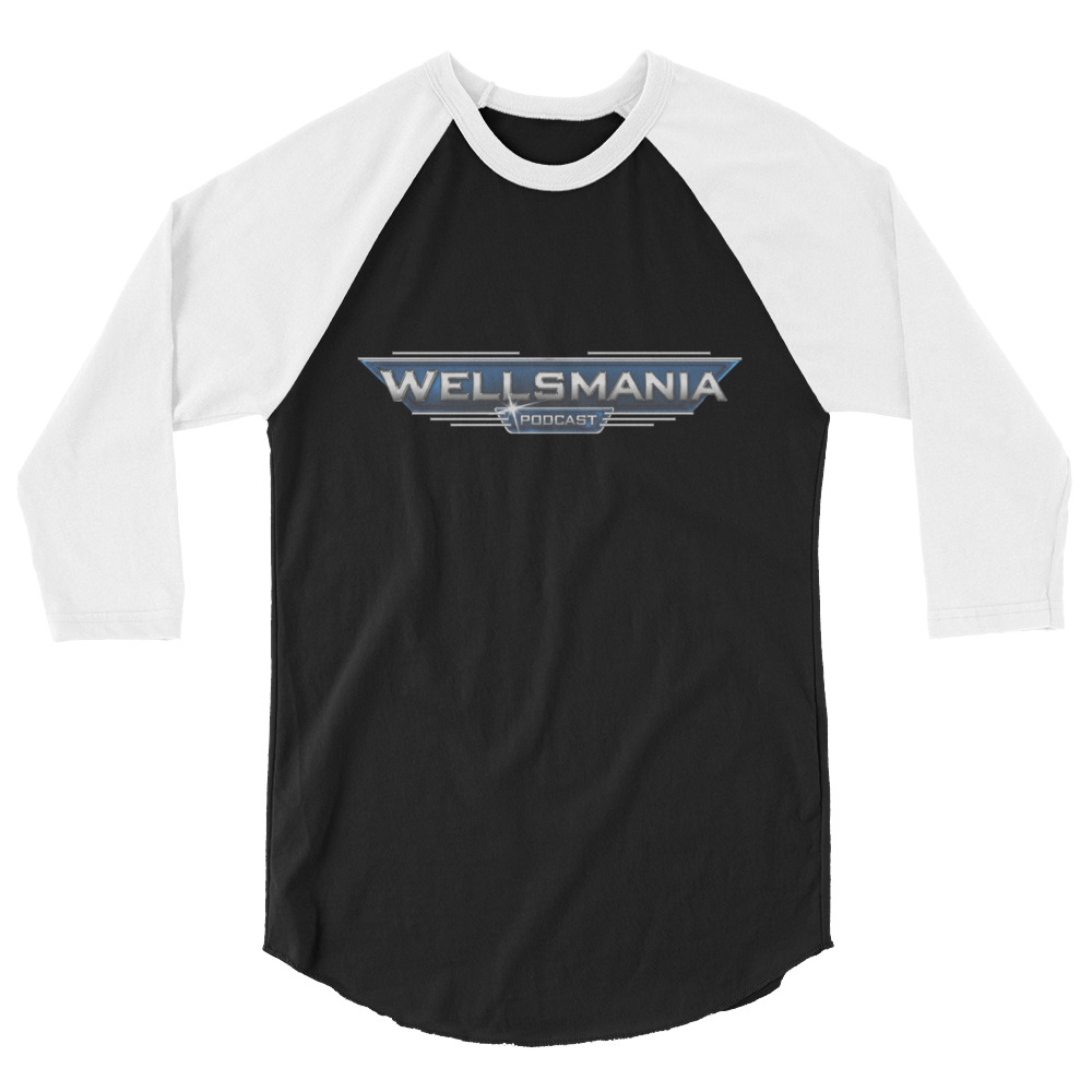WellsMania Podcast "WellsMania Podcast Homage Logo" 3/4 sleeve raglan shirt