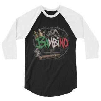 CJ Bambino “Heavy is the Crown Graffiti & Cigar" 3/4 sleeve raglan shirt
