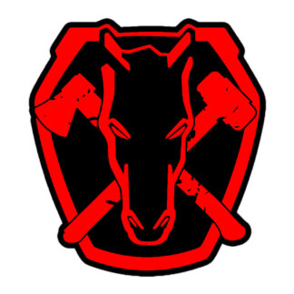 Scott Patterson "Horse Of War Red" Bubble-free stickers