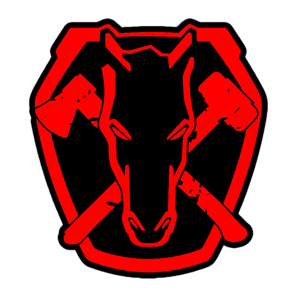 Scott Patterson "Horse Of War Red" Bubble-free stickers