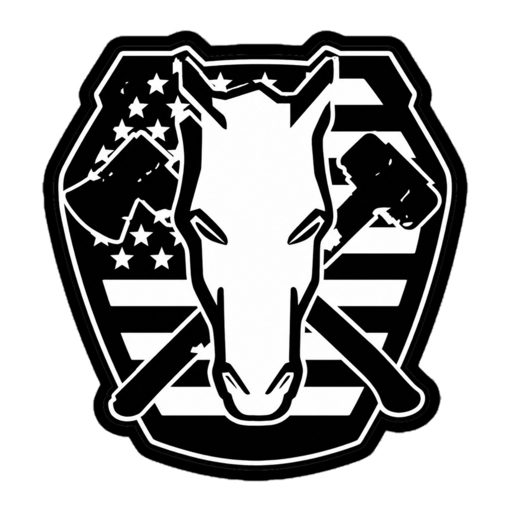 Scott Patterson "Horse Of War Patriot" Bubble-free stickers